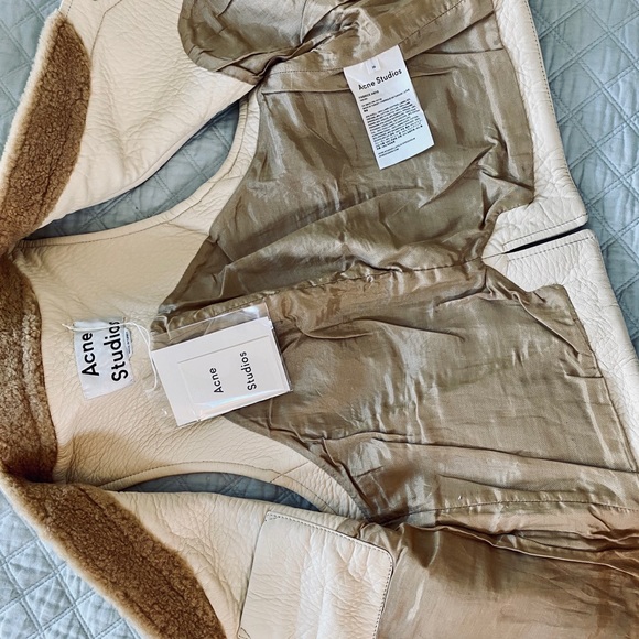 NEW Acne Studios cream leather vest. - Picture 2 of 3